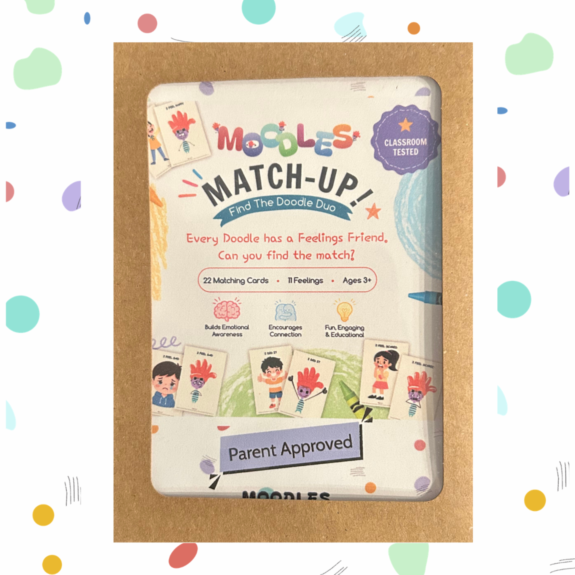 MOODLES Match-Up! Feelings Matching Game – Physical Card Set