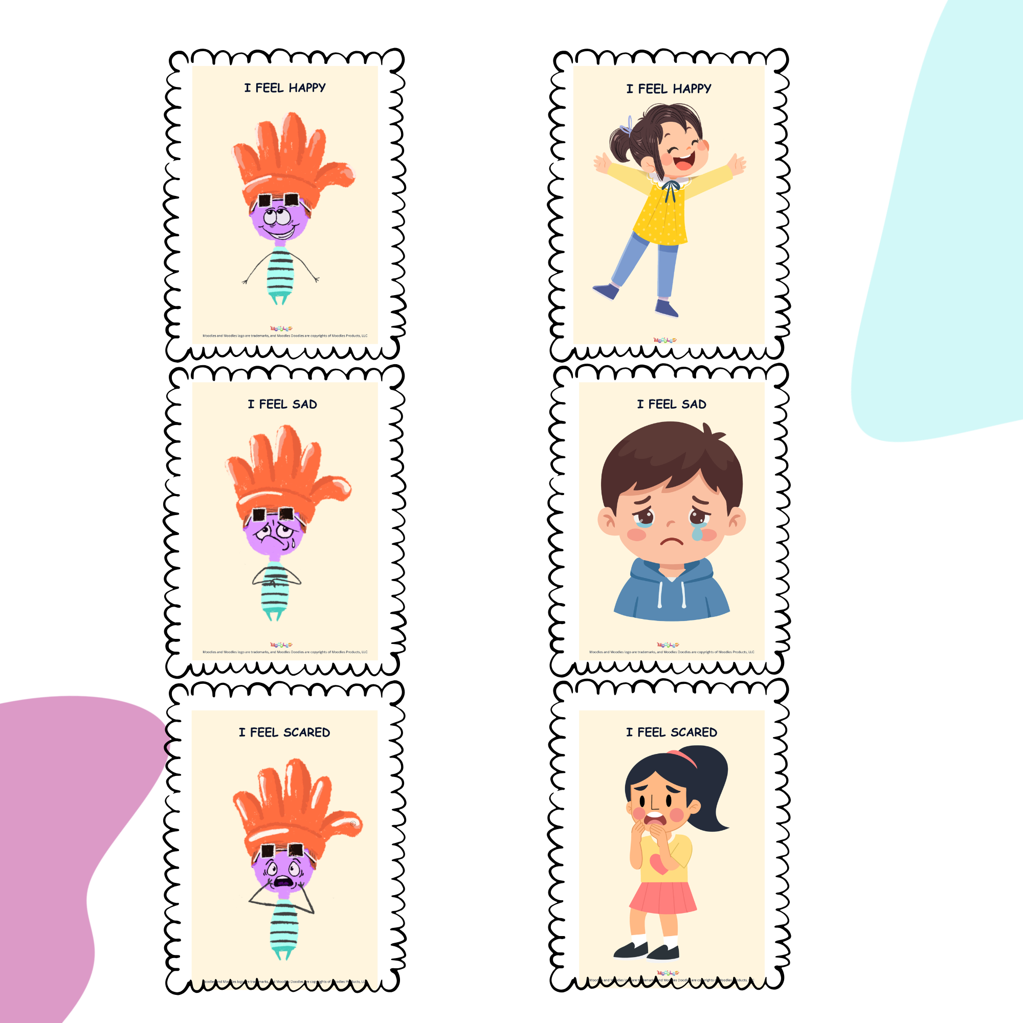 MOODLES Match-Up! Feelings Matching Game – Physical Card Set