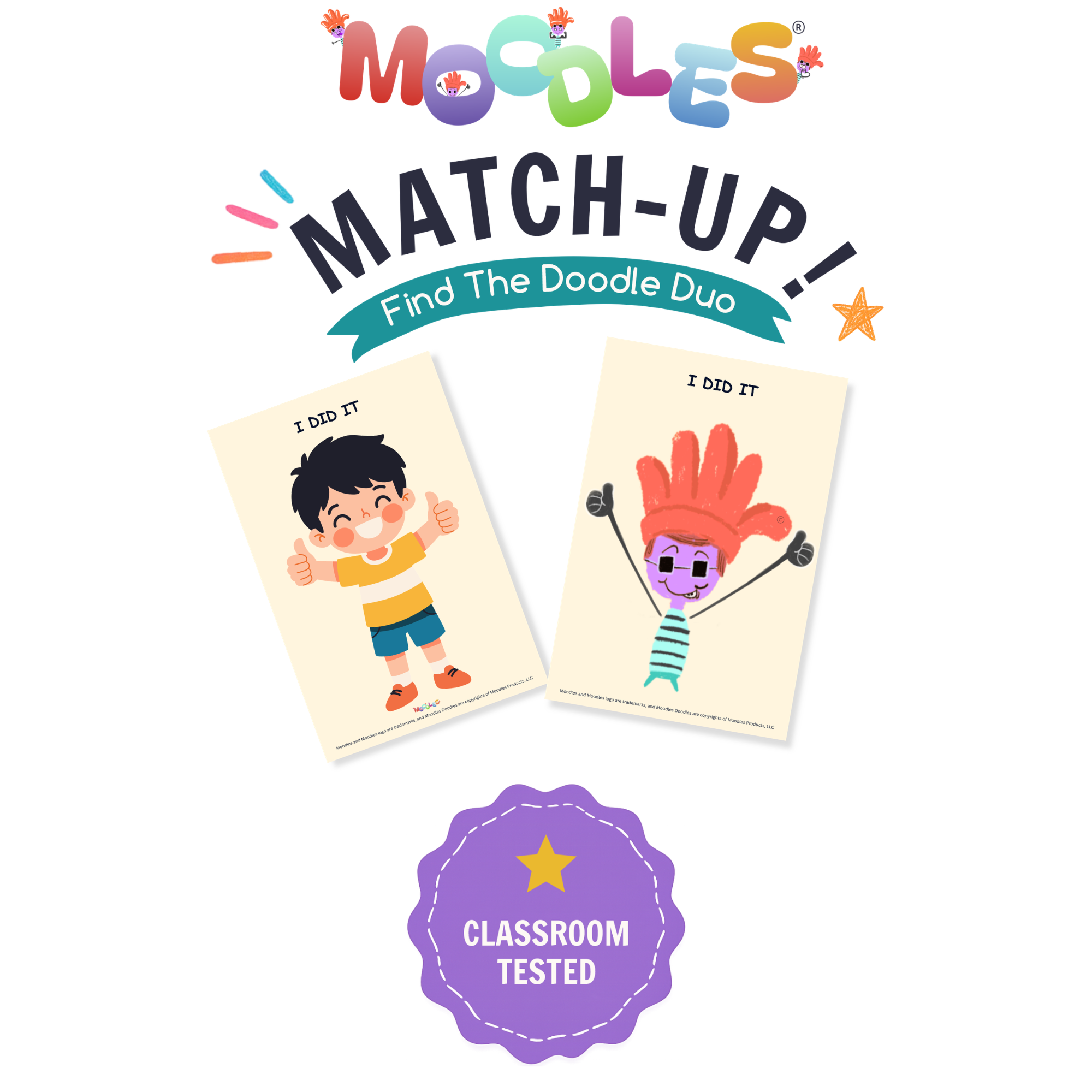 MOODLES Match-Up! Feelings Matching Game – Physical Card Set