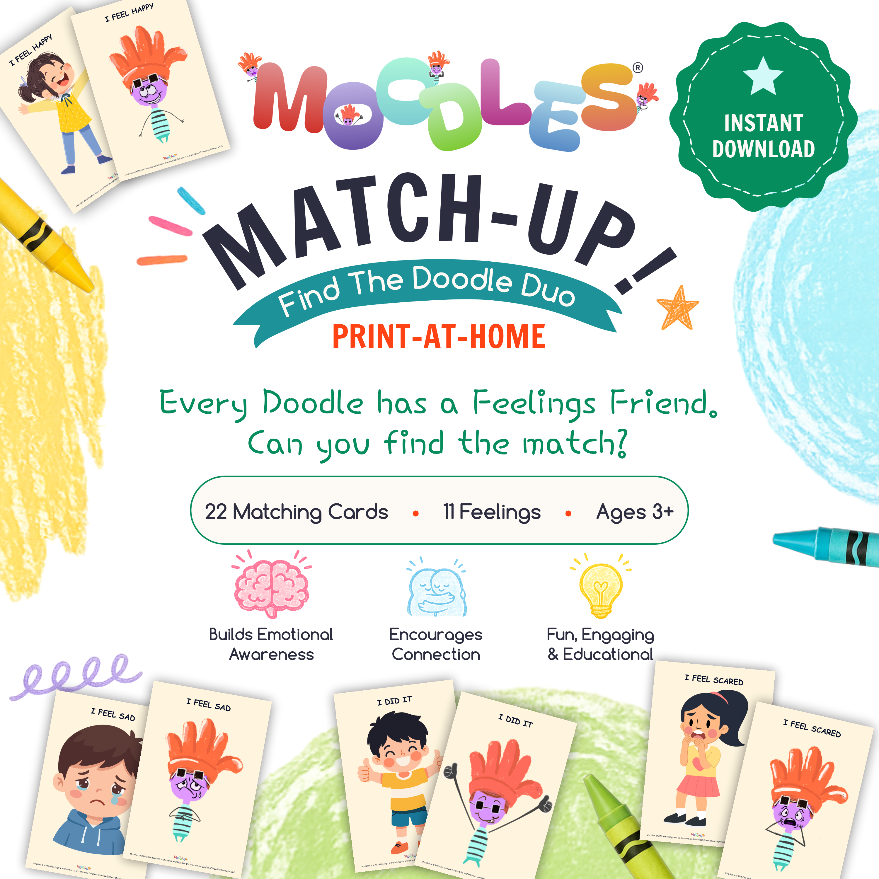 Match-Up! Feelings Matching Game (Printable)