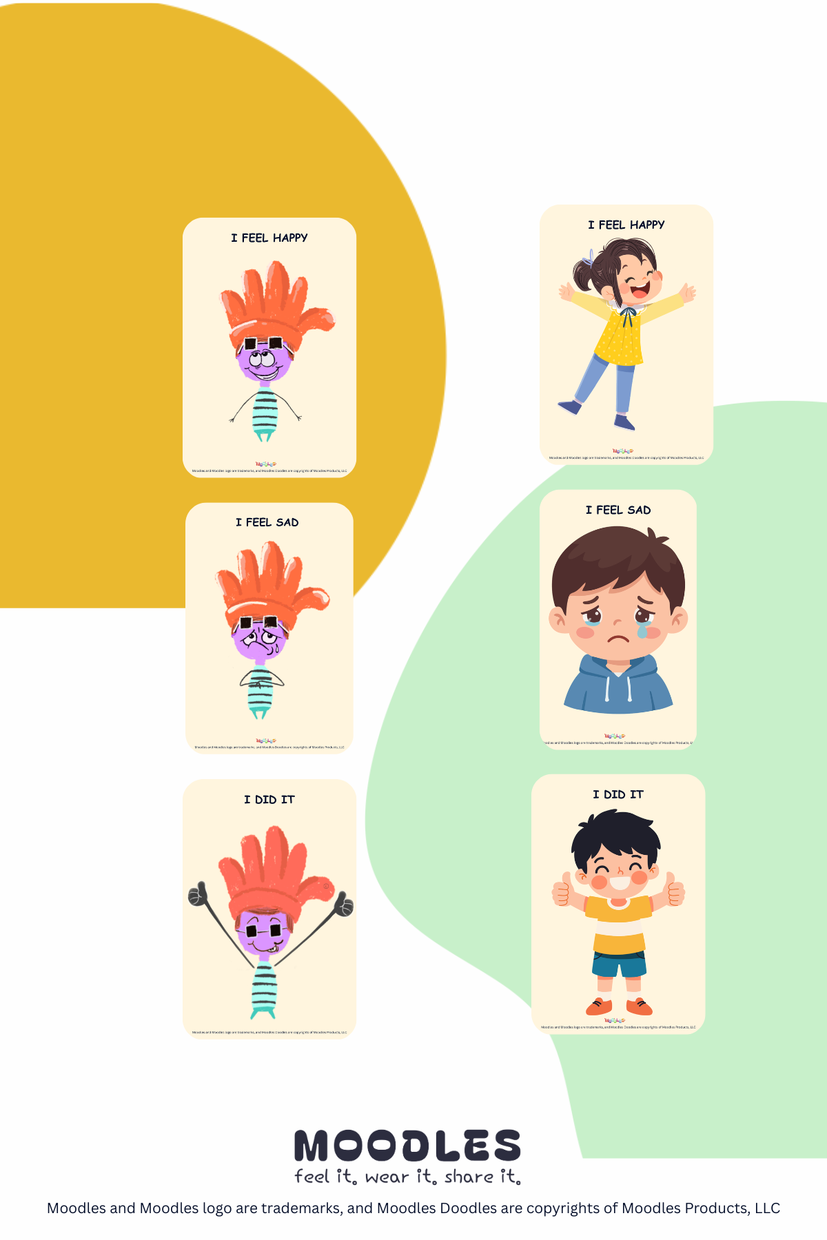MOODLES Match-Up! Feelings Matching Game – Physical Card Set