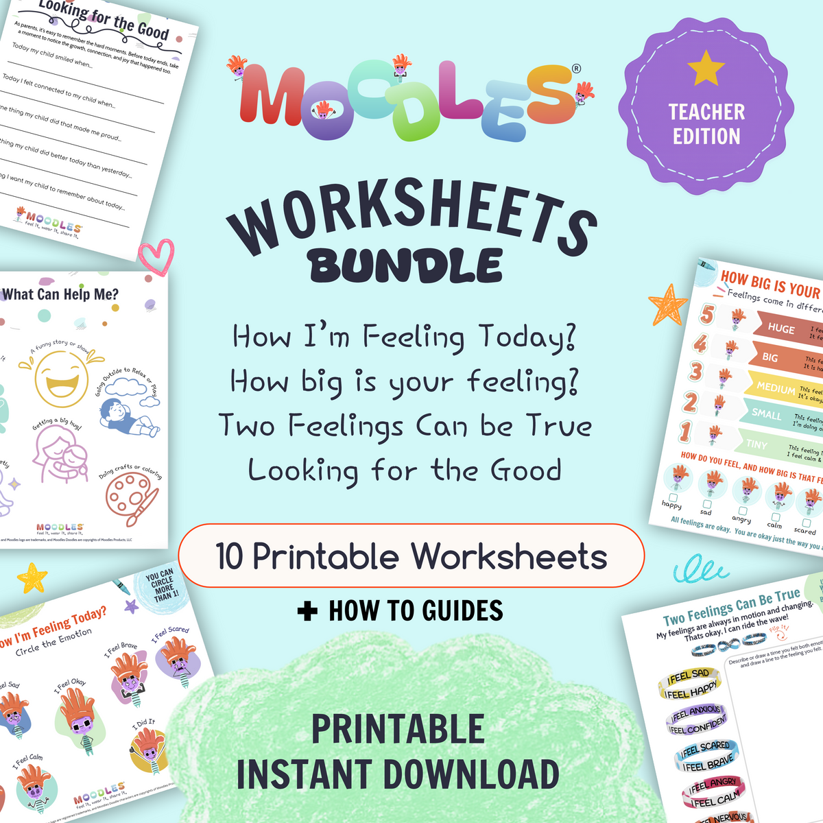 Feelings Worksheets Bundle: For Teachers (Printable)