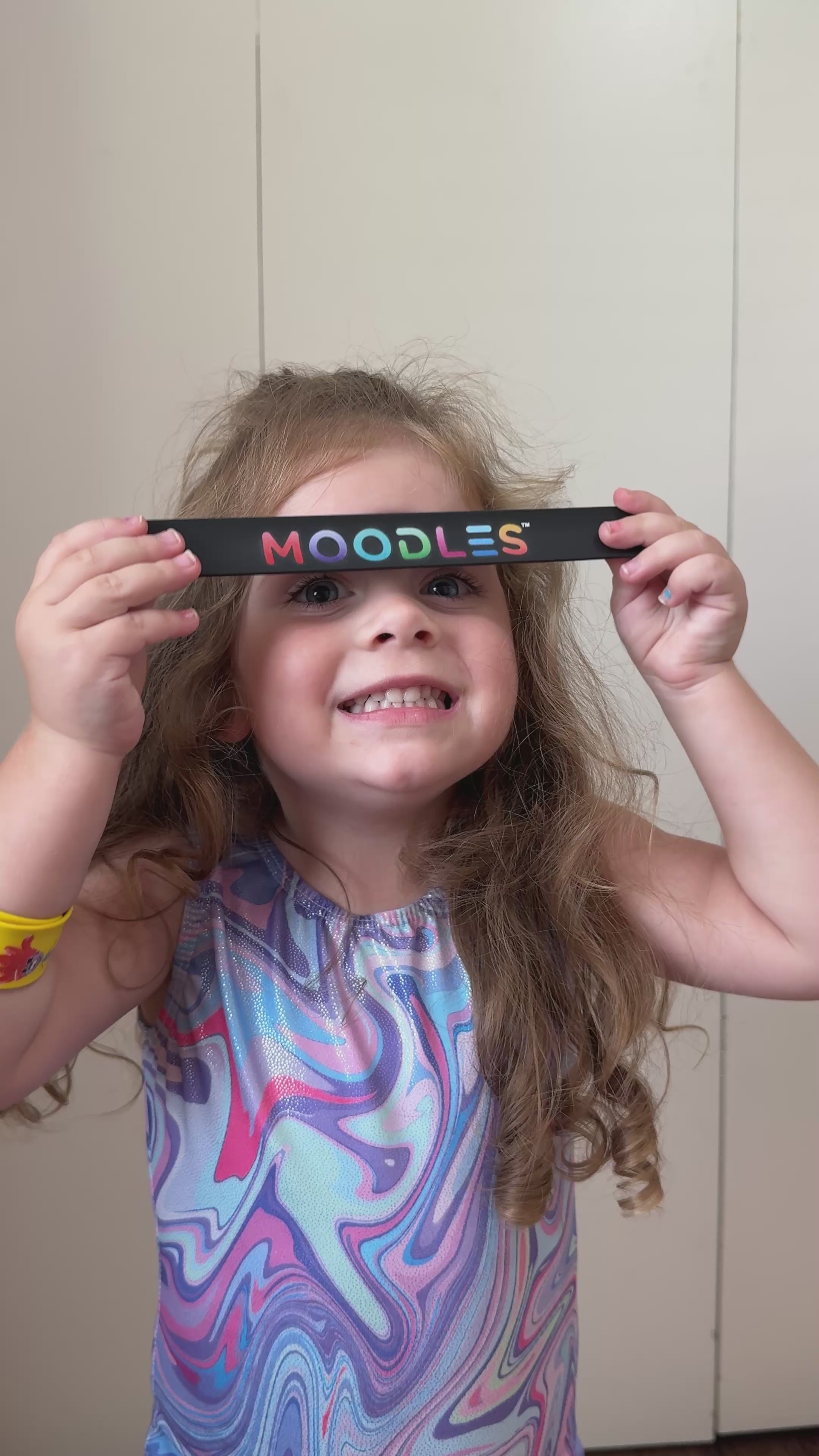 child in video showcasing moodles products